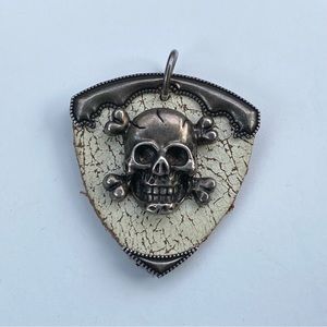 Sterling silver skull and crossbones Pendant